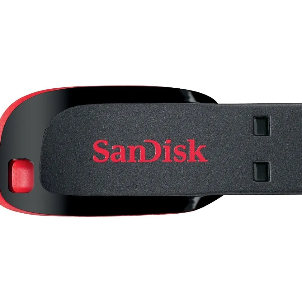 Cruzer Blade 128GB USB 2.0 Type A Flash Drive, Black/Red (SDCZ50-128G-A46) | SanDisk Flash Sale