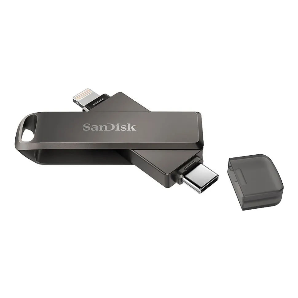 Dual Phone 256GB USB 3.2 Type-C/Lightning Flash Drive, Black (SDIX70N-256G-AG6NE) | SanDisk Shop
