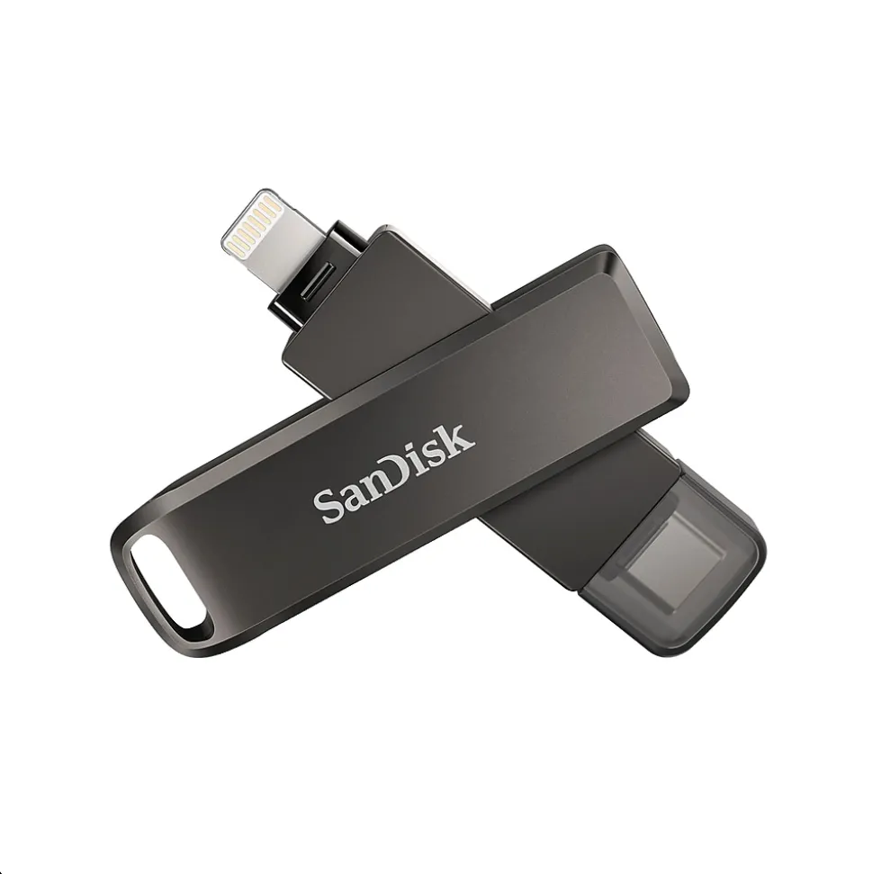 Dual Phone 128GB USB 3.2 Type-C/Lightning Flash Drive, Black (SDIX70N-128G-AG6NE) | SanDisk Cheap