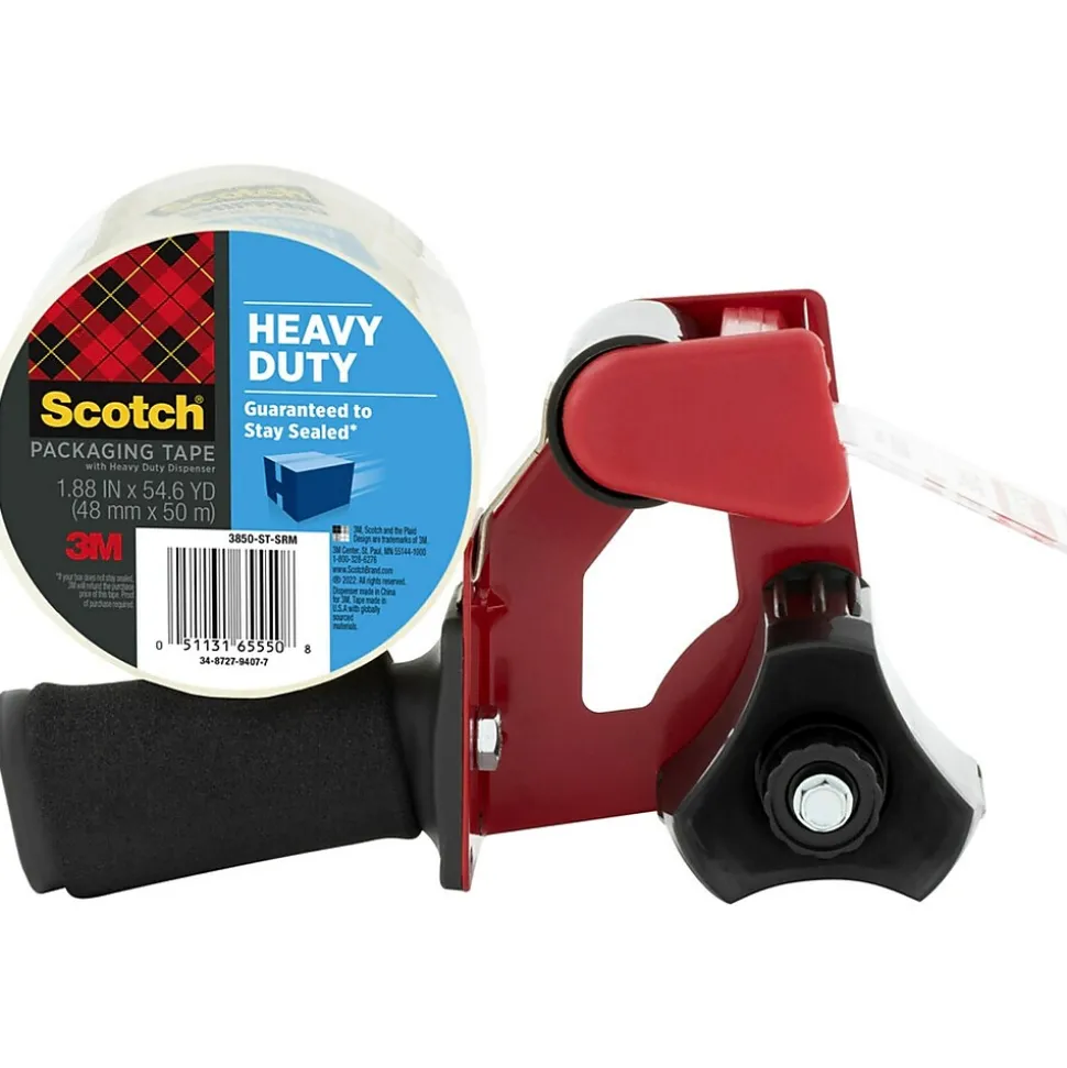 2" Handheld Packing Tape Dispenser, Red (MMMST181) | Scotch Cheap