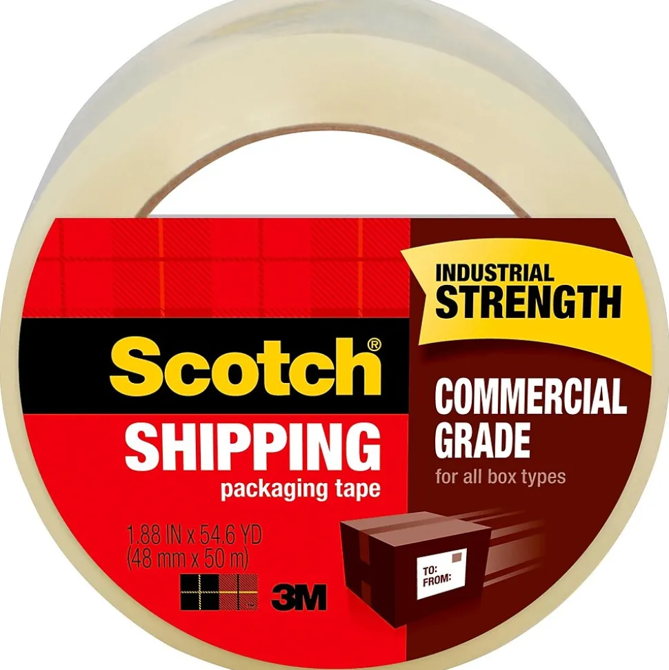 Commercial Grade Shipping Packing Tape, 1.88" x 54.6 yds., Clear (3750) | Scotch Best