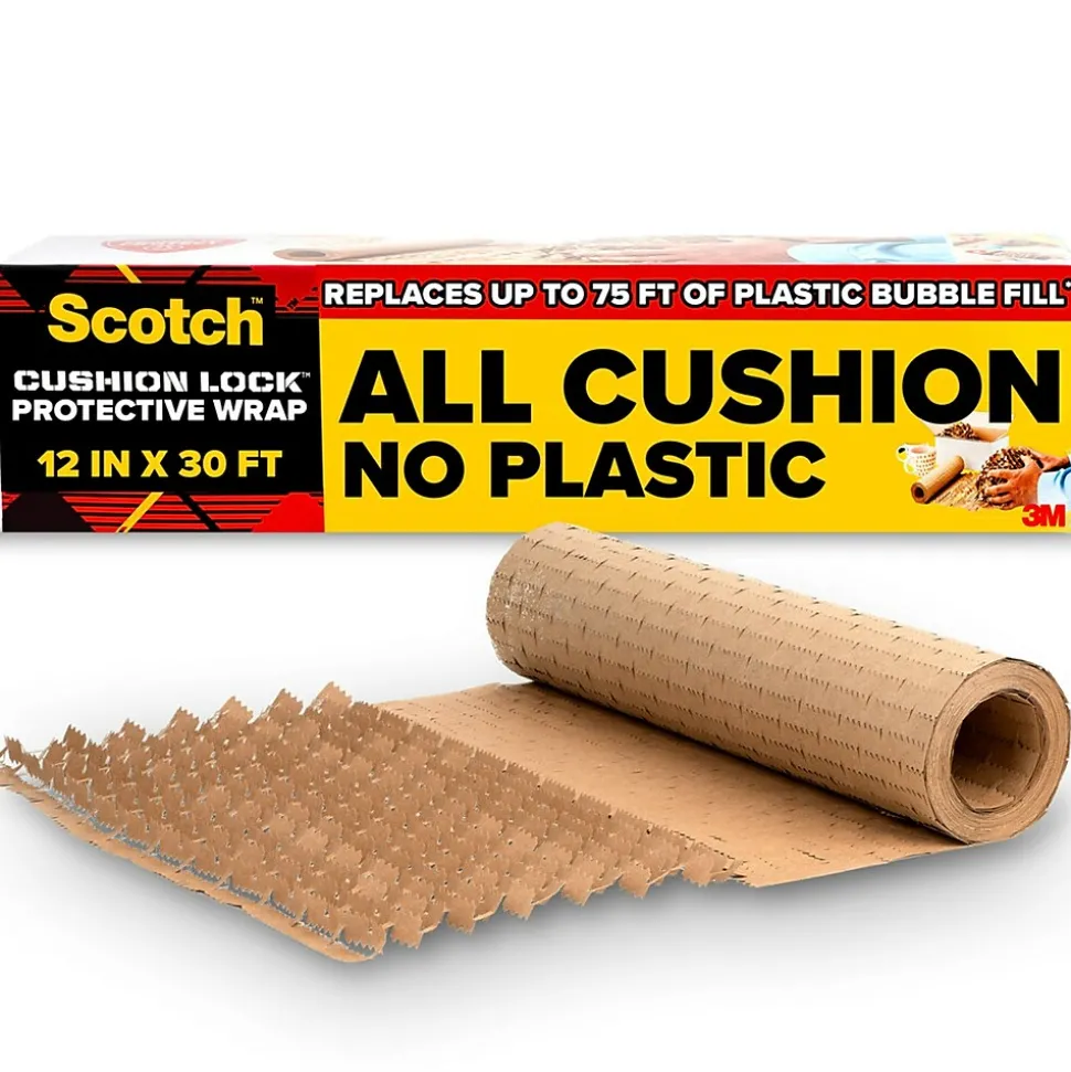 Cushion Lock Protective Wrap, Tan, 12" x 30' (PCW-1230) | Scotch Store