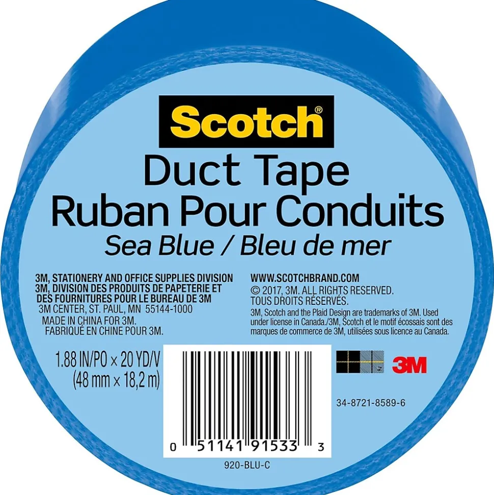 Duct Tape, 1.88" x 20 yds., Blue (920-BLU-C) | Scotch Hot