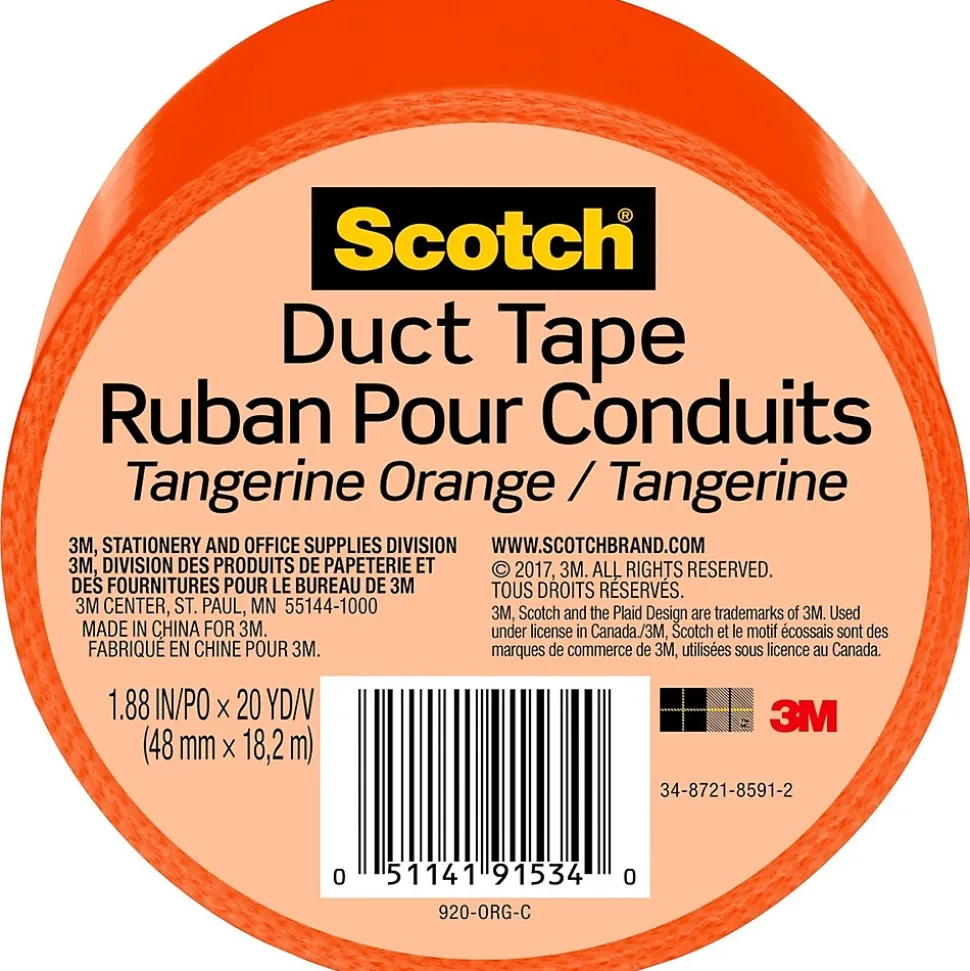 Duct Tape, 1.88" x 20 yds., Orange (920-ORG-C) | Scotch Sale