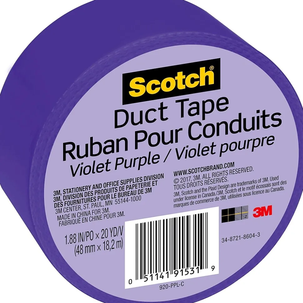 Duct Tape, 1.88" x 20 yds., Purple (920-PPL-C) | Scotch Outlet