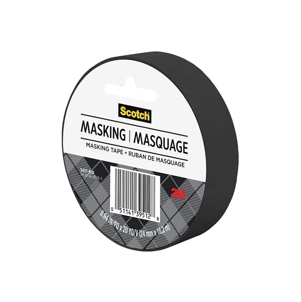 ® Expressions Masking Tape, .94" x 20 yds., Black (3437-BLK) | Scotch Best Sale