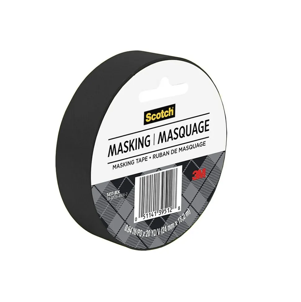 ® Expressions Masking Tape, .94" x 20 yds., Black (3437-BLK) | Scotch Best Sale