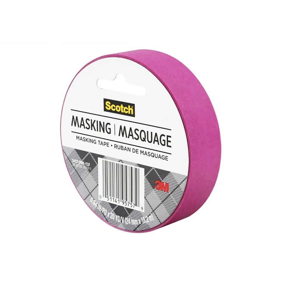 ® Expressions Masking Tape, .94" x 20 yds., Fuchsia (3437-PNK) | Scotch Discount