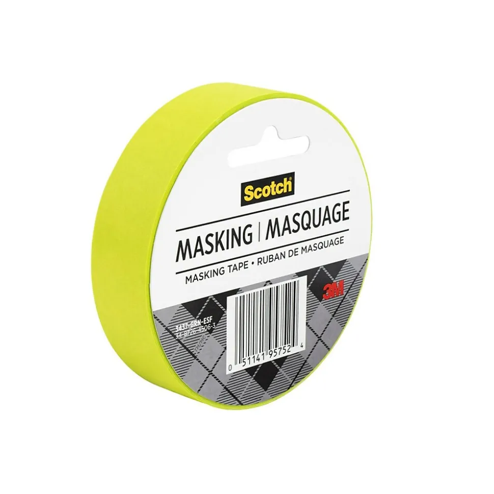 Expressions Masking Tape, 0.94" x 20 yds., Lemon Lime (3437-GRN) | Scotch Best