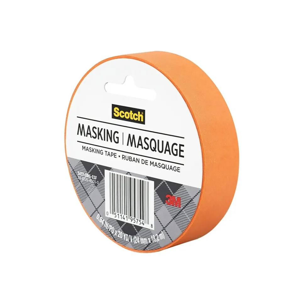 Expressions Masking Tape, .94" x 20 yds., Tangerine (3437-ORG) | Scotch Cheap