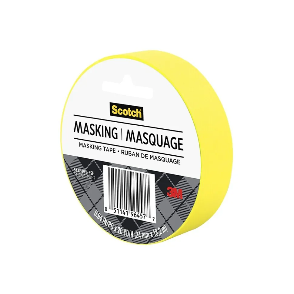 ® Expressions Masking Tape, .94" x 20 yds., Yellow (3437-PYL) | Scotch Outlet