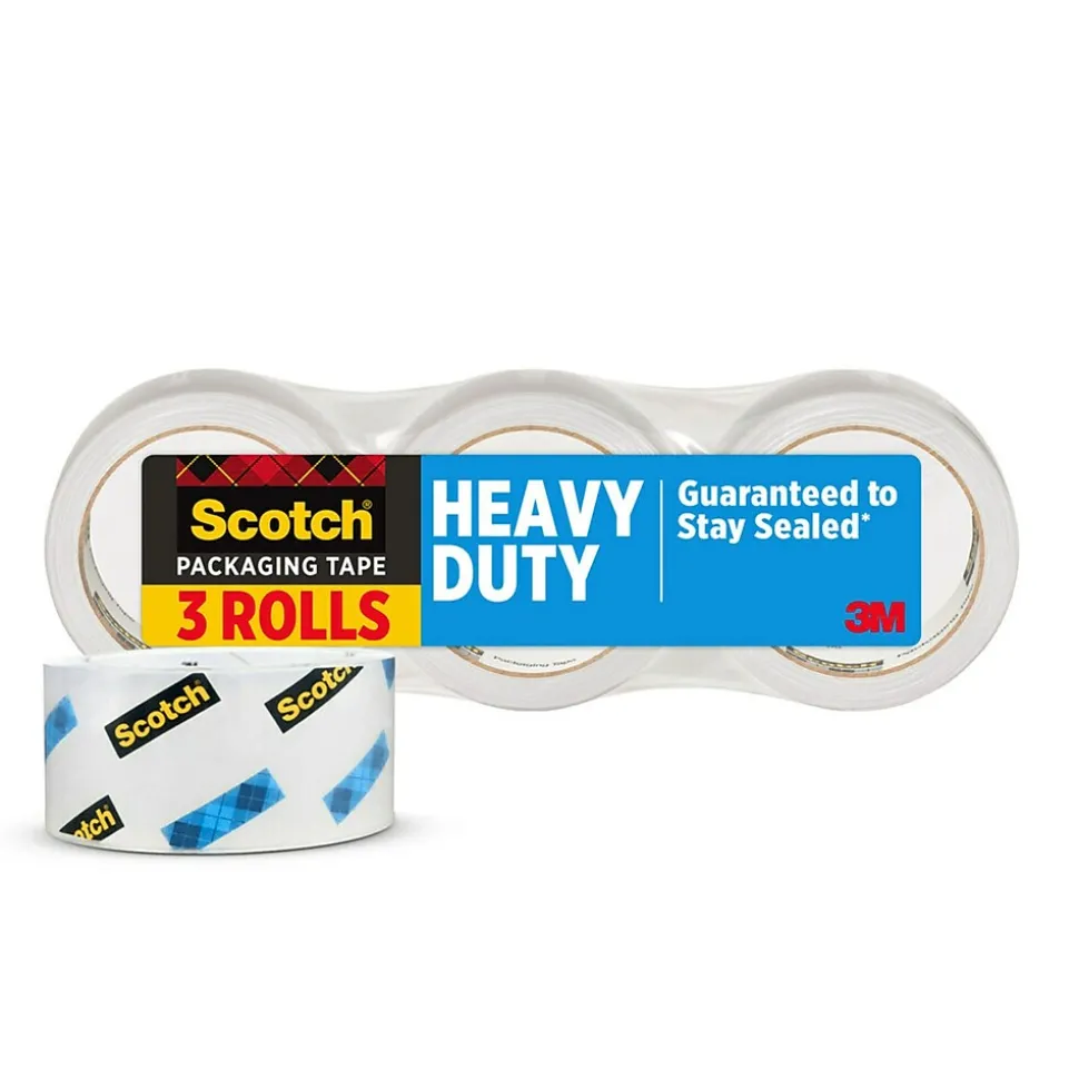 Heavy Duty Packing Tape, 1.88" x 43.7 yds., Clear, 3/Pack (3850-40-3) | Scotch Clearance