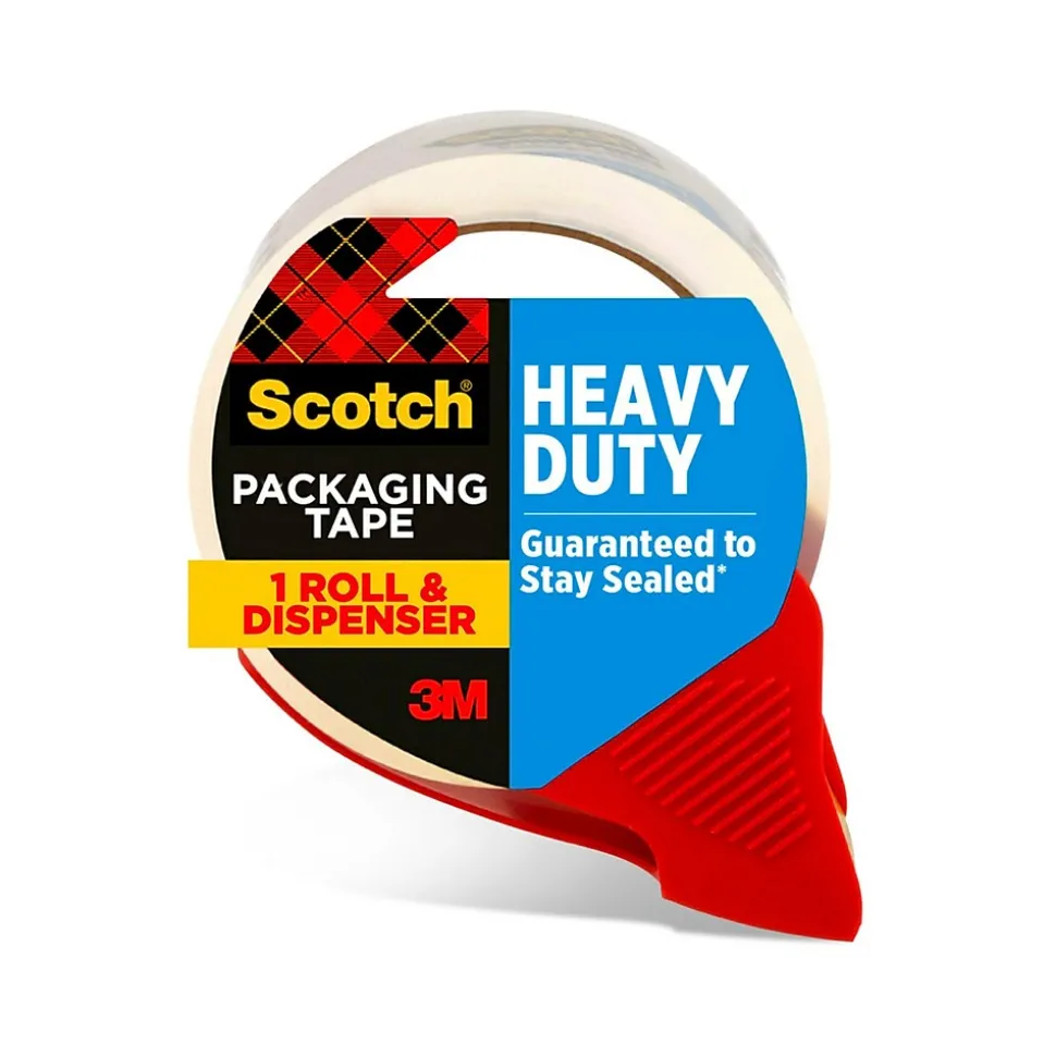 Heavy Duty Packing Tape with Dispenser, 1.88" x 38.2 yds., Clear (3850S-RD) | Scotch New