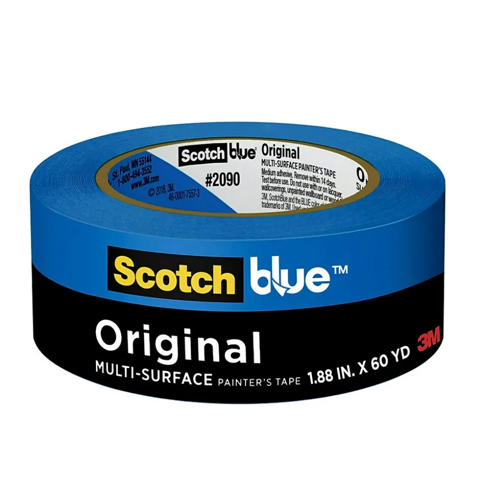 Safe Release Painter's Tape, 2" x 60 yds., Blue, 12 Rolls/Pack (2090-48EC) | Scotch Hot