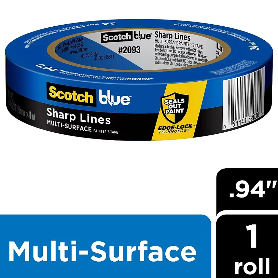 ScotchBlue Sharp Lines 0.94" x 60 yd. Medium Painter's Tape (2093-24EC) | 3M Outlet