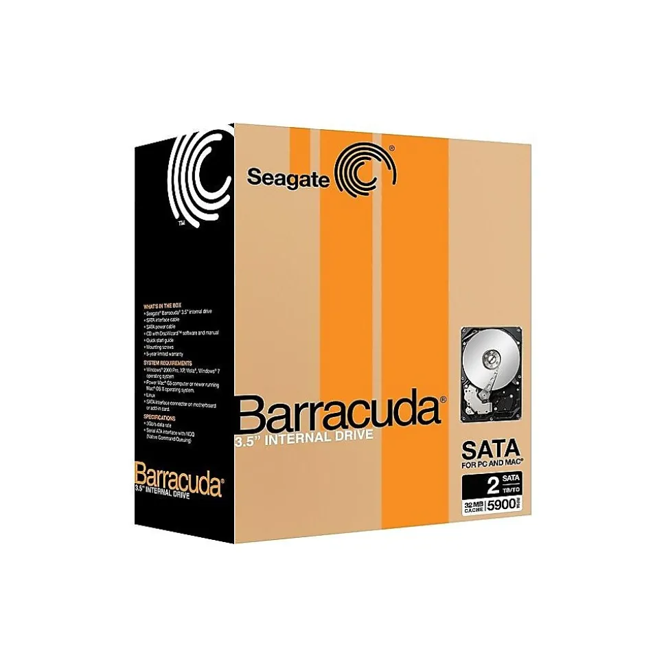 Seagate ST2000DMA08 2TB HDD 3.5 Inch SATA 6Gb/s 7200 RPM 256MB Cache 3.5-Inch Internal Hard Drive | Barracuda Online