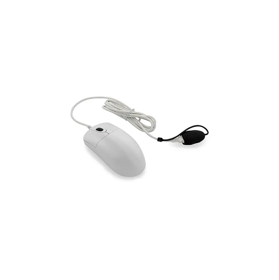 Silver Storm Wired Waterproof Optical Medical Mouse, White (STWM042) | Seal Shield New