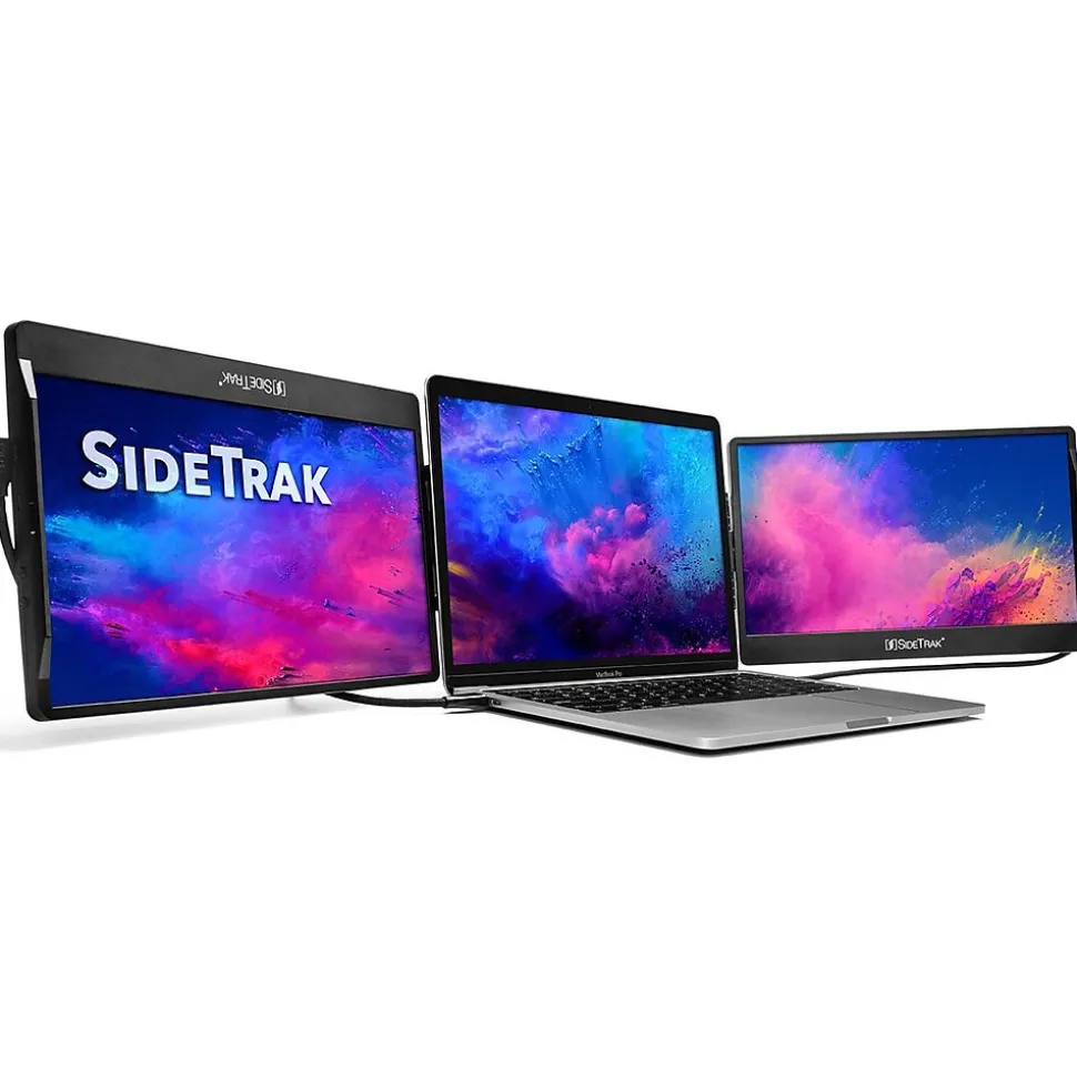 Swivel Triple 12.5" LED Portable Monitor, Black, 2/Set (STTL12BL-TRI) | SideTrak Best Sale