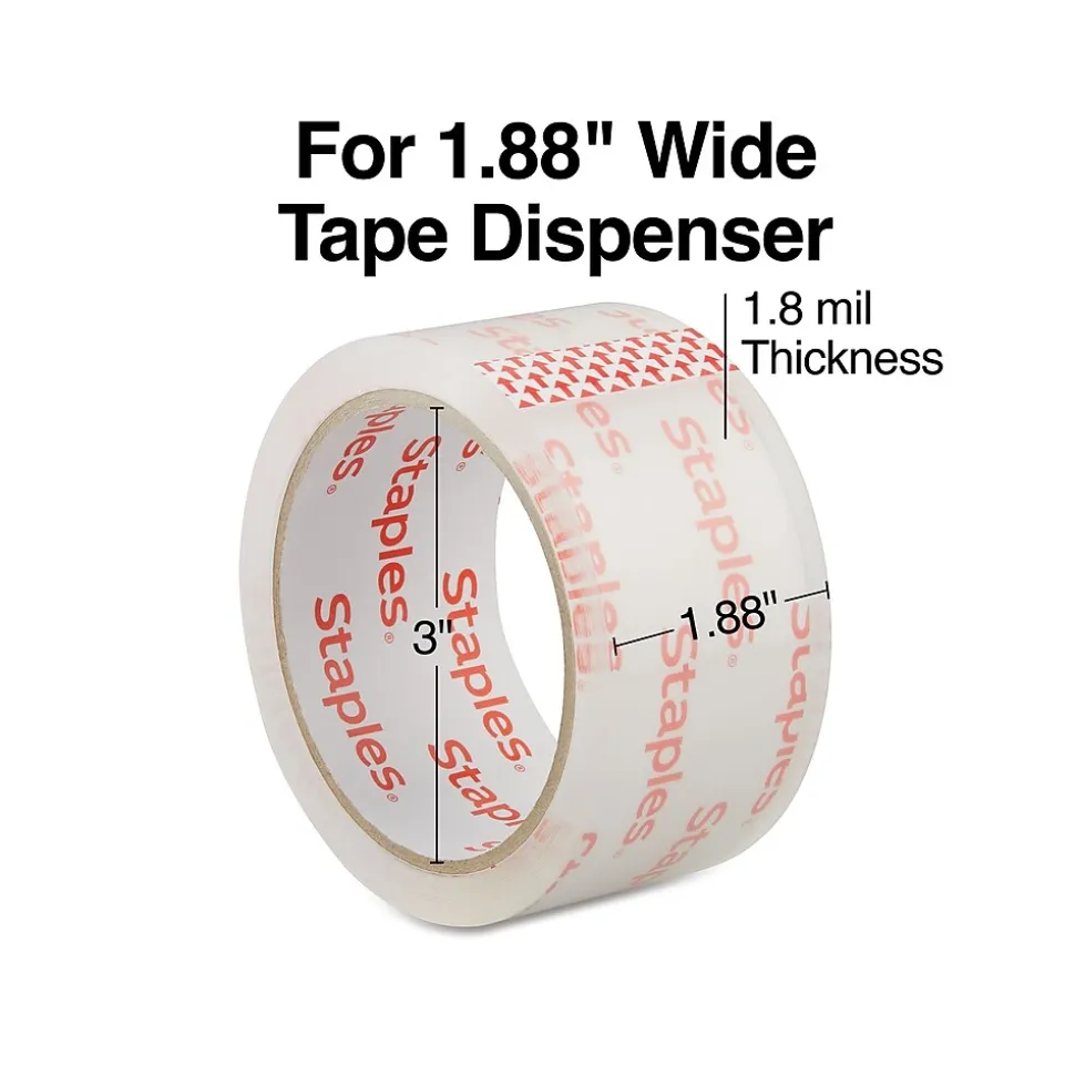 Simply™ Economy Grade Packaging Tape, 1.89" x 54.7 Yds, Clear, 6/Rolls (ST-A18SIMP) | Staples Online