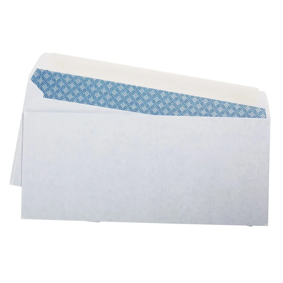 QuickStrip Self Seal Security Tinted #10 Envelope, 4 1/8" x 9 1/2", White, 25/Pack (74049) | Simply New