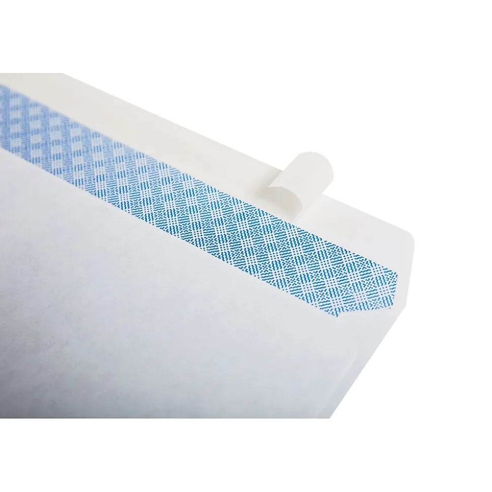 QuickStrip Self Seal Security Tinted #10 Envelope, 4 1/8" x 9 1/2", White, 25/Pack (74049) | Simply New