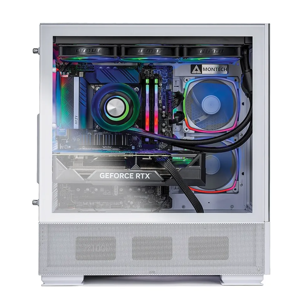 Skytech Azure 2 Gaming Desktop, AMD Ryzen 7-5700, 16GB RAM, 1TB SSD, NVIDIA RTX3050 Graphics, White | Skytech Gaming New