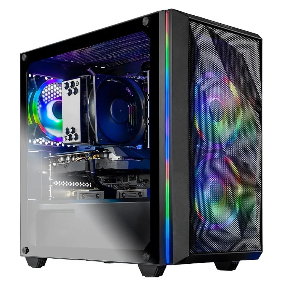 Skytech Chronos Mini Gaming Desktop, Intel i7-11700F, 16GB RAM, 1 TB SSD, NVIDIA GeForce RTX 3050, Windows 11, Black | Skytech Gaming New