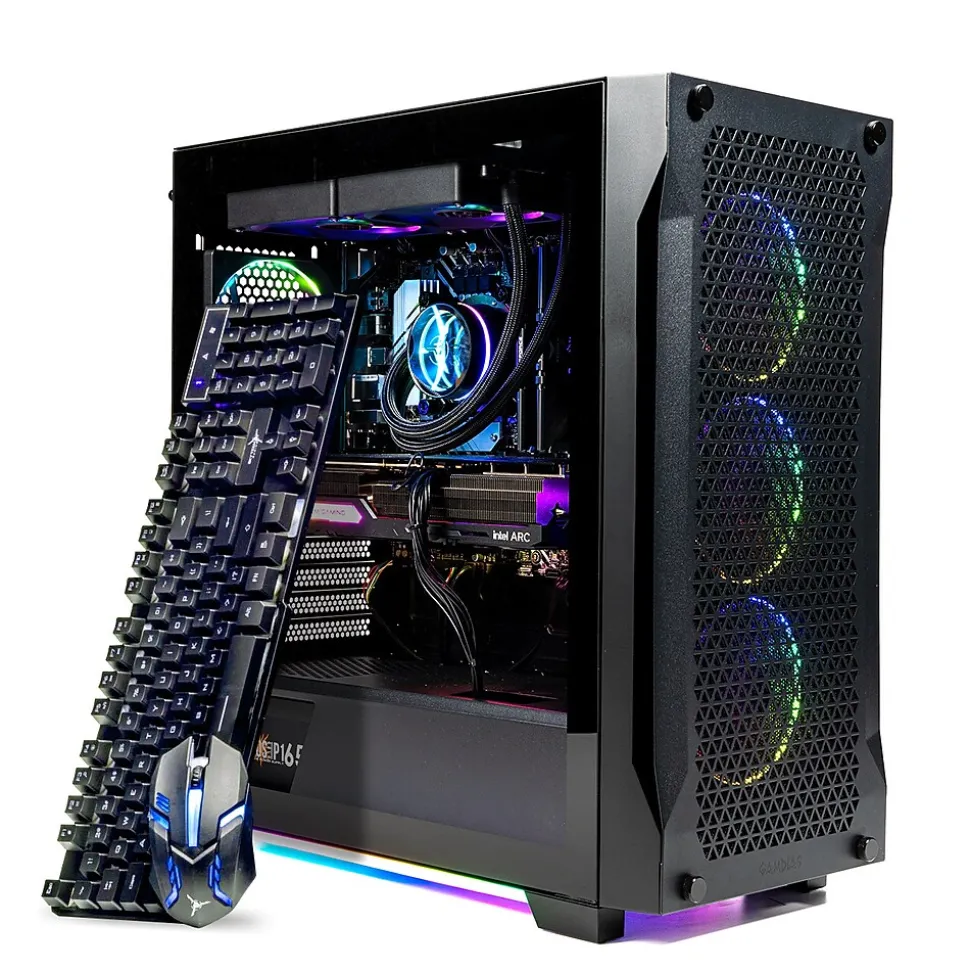Skytech Maverick Gaming Desktop, Intel i5-13400F, 16GB RAM, 1TB SSD, Intel Arc A770 Graphics, Black | Skytech Gaming Clearance