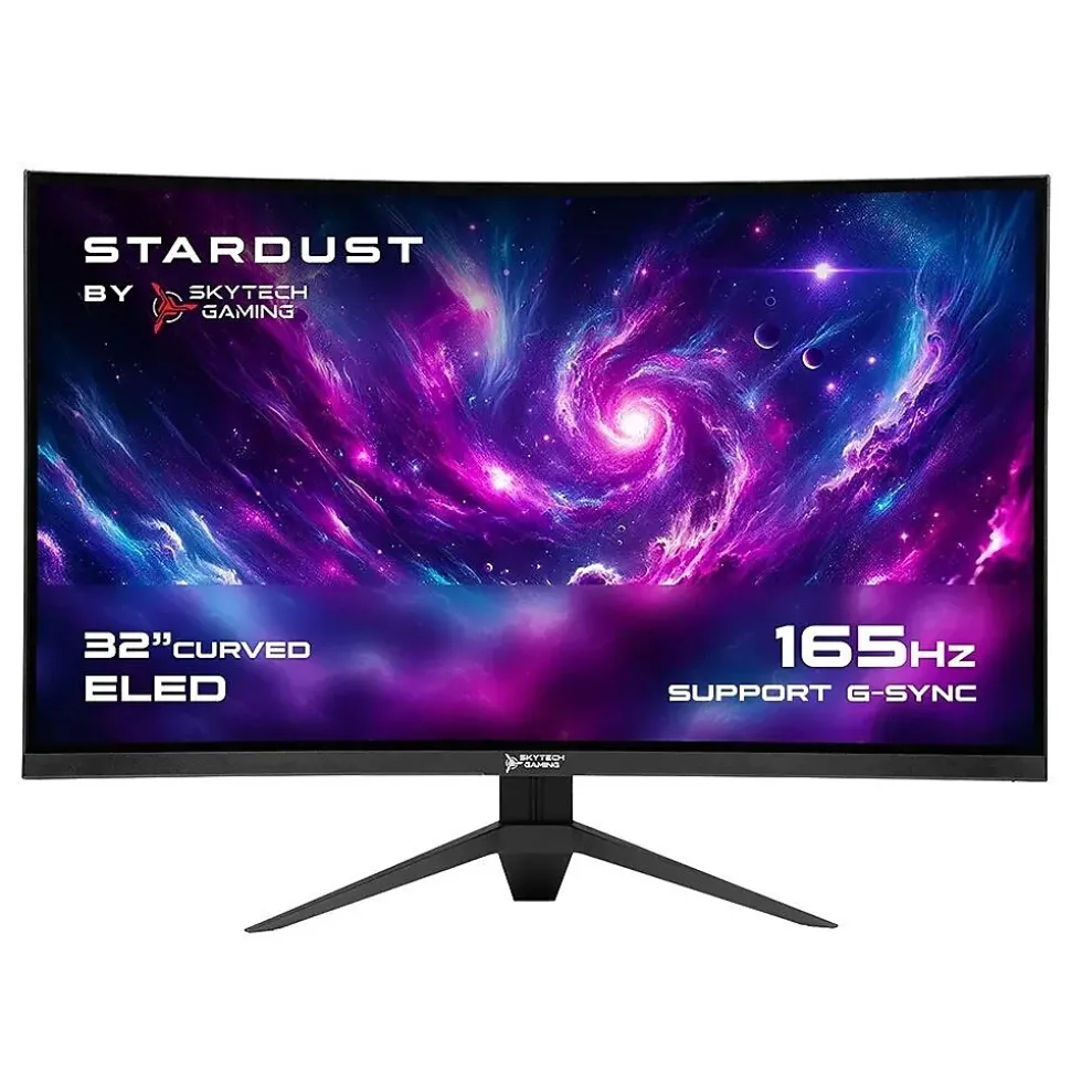 Skytech Stardust 32" Curved 2K 165 Hz LED Gaming Monitor, Black (MTSTARDUST0002B) | Skytech Gaming Cheap