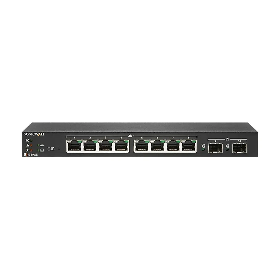 8-Port Gigabit Ethernet Managed Switch, Black (02-SSC-2463) | Sonicwall Cheap