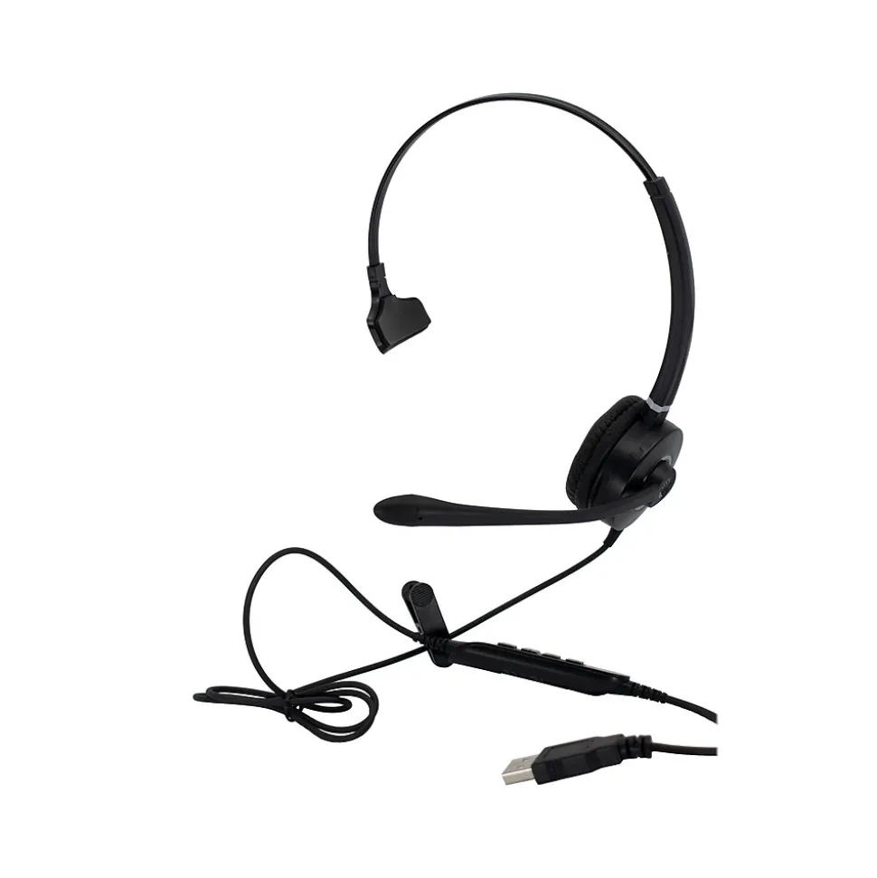 Noise Canceling Mono On-Ear Computer Headset, Black (HS-WD-USB-1) | Spracht Cheap