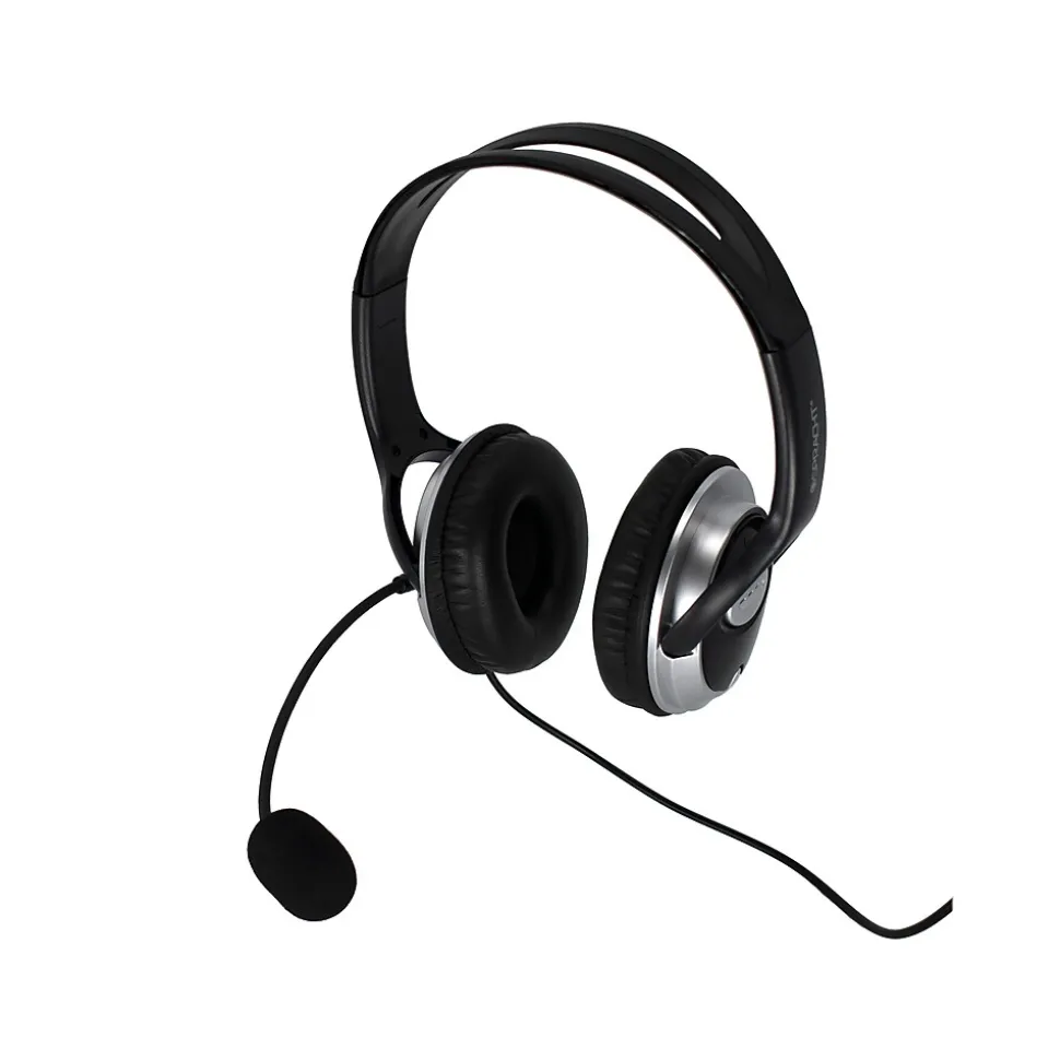 Noise-Canceling Stereo On-the-Ear Computer Headset, Black (ZUMWDUSB2) | Spracht Store