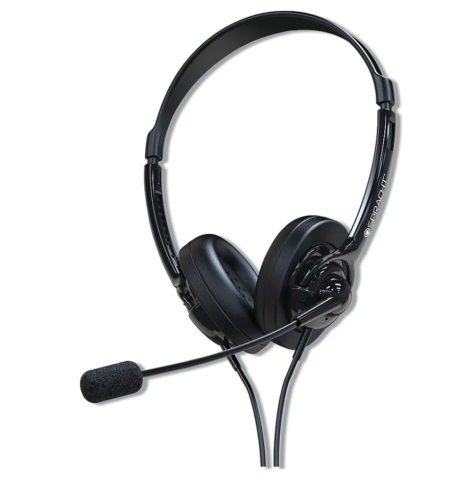 ZuM Over The Head Binaural Headset Black, (ZuM350B) | Spracht Outlet