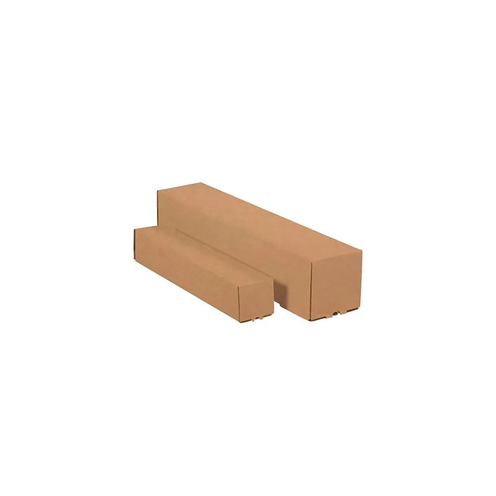 Square Mailing Tubes, 3" x 3" x 18", Kraft, 25/Bundle (M3318K) | Partners Brand Best