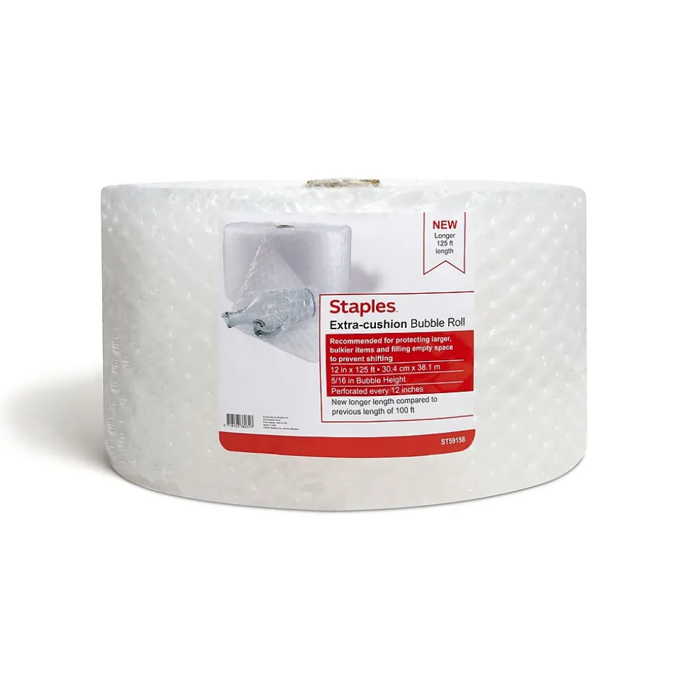 5/16" Bubble Roll, 12" x 125', Clear (ST59158) | Staples Cheap