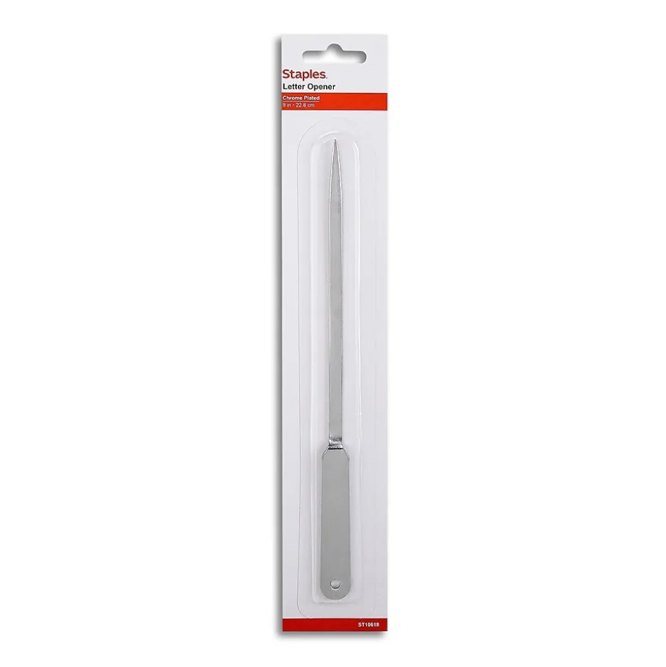 9" Handle Letter Opener, Chrome (ST10618-CC) | Staples Cheap