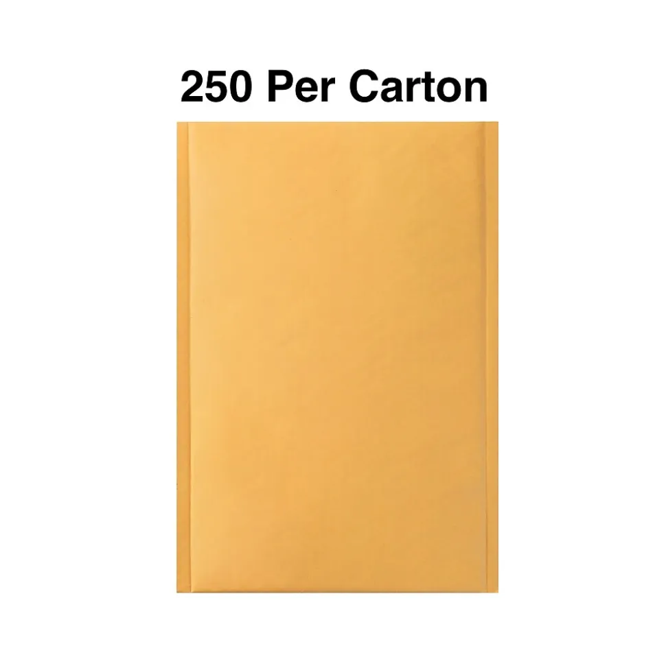 5.75" x 9" Self-Sealing Bubble Mailer, #00, Kraft, 250/Carton (ST56652) | Staples Cheap