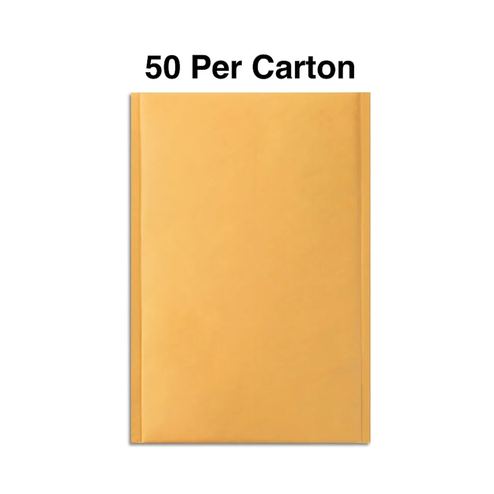 13.13" x 17.75" Self-Sealing Bubble Mailer, #6, Kraft, 50/Carton (ST56653) | Staples Discount