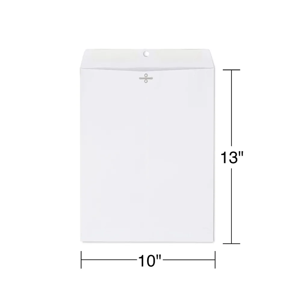 Clasp & Gummed Catalog Envelopes, 10"L x 13"H, Bright White, 100/Box (570231N) | Staples New