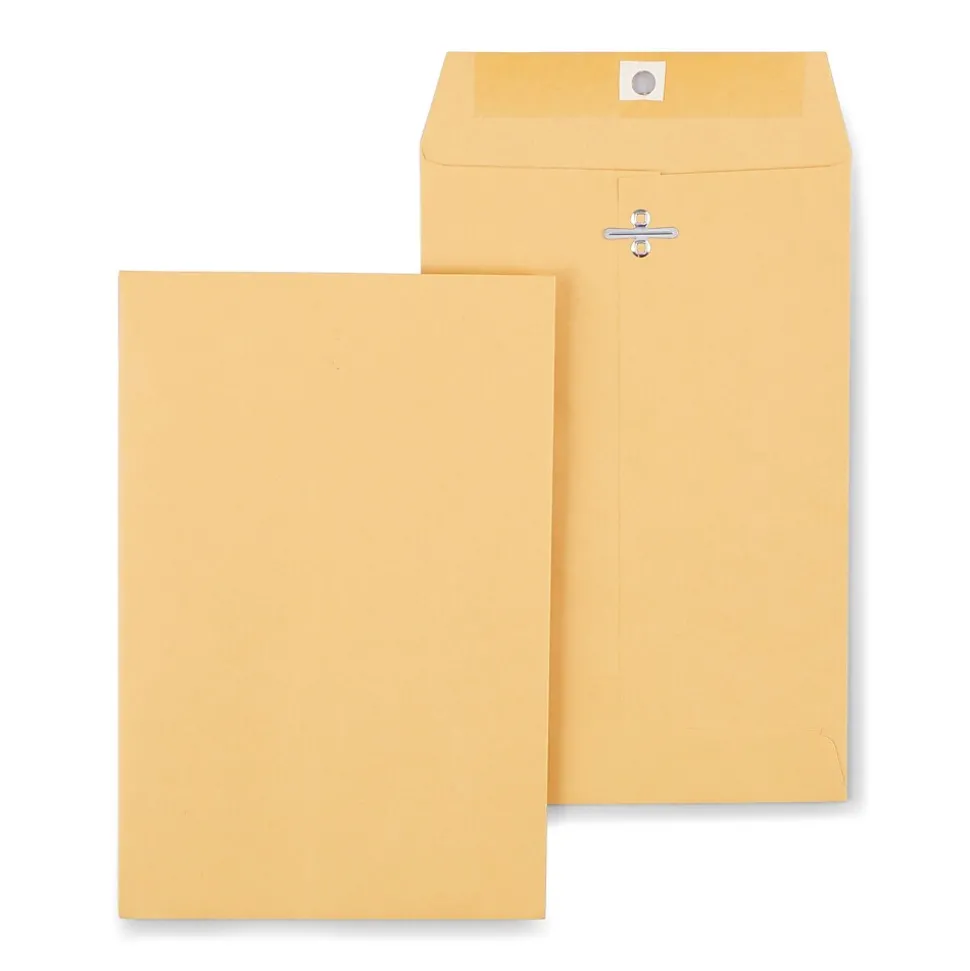 Clasp #1 Kraft Catalog Envelope, 6" x 9", Kraft, 12/Pack (19003/594411) | Staples Discount