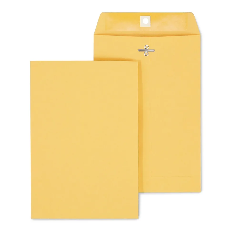 Clasp & Moistenable Glue Kraft Catalog Envelopes, 6.5" x 9.5", Brown, 100/Box (534990/19815) | Staples Cheap