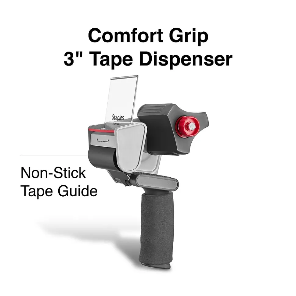 Comfort Grip 3" Packing Tape Dispenser, Gray (ST56467) | Staples Cheap