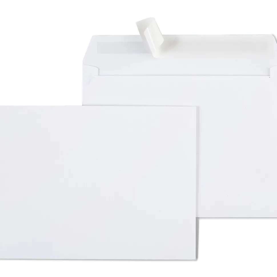 EasyClose Booklet Envelopes, 12"L x 9"H, White, 100/Box (SPL570227) | Staples New