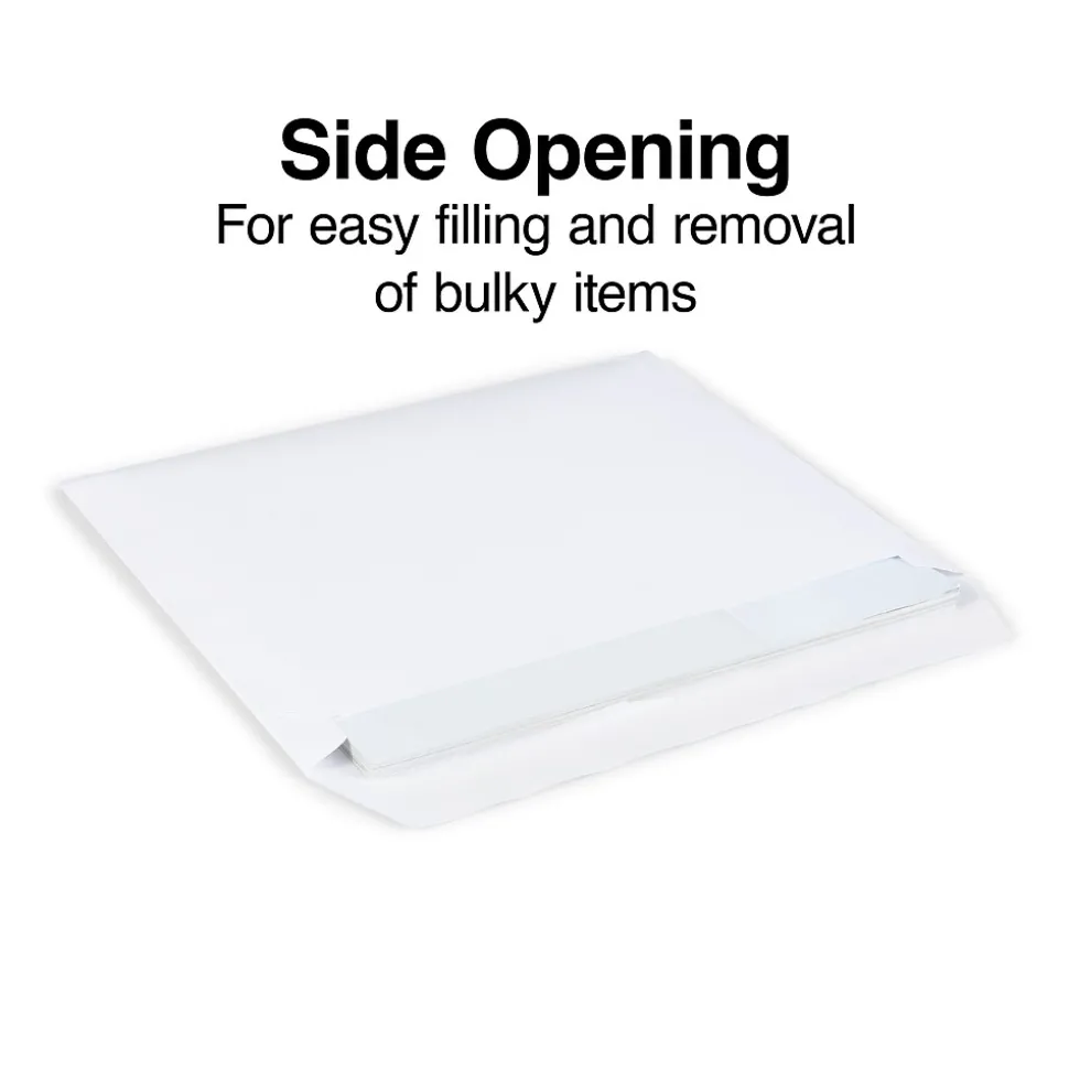 EasyClose Booklet Envelopes, 12"L x 9"H, White, 100/Box (SPL570227) | Staples New