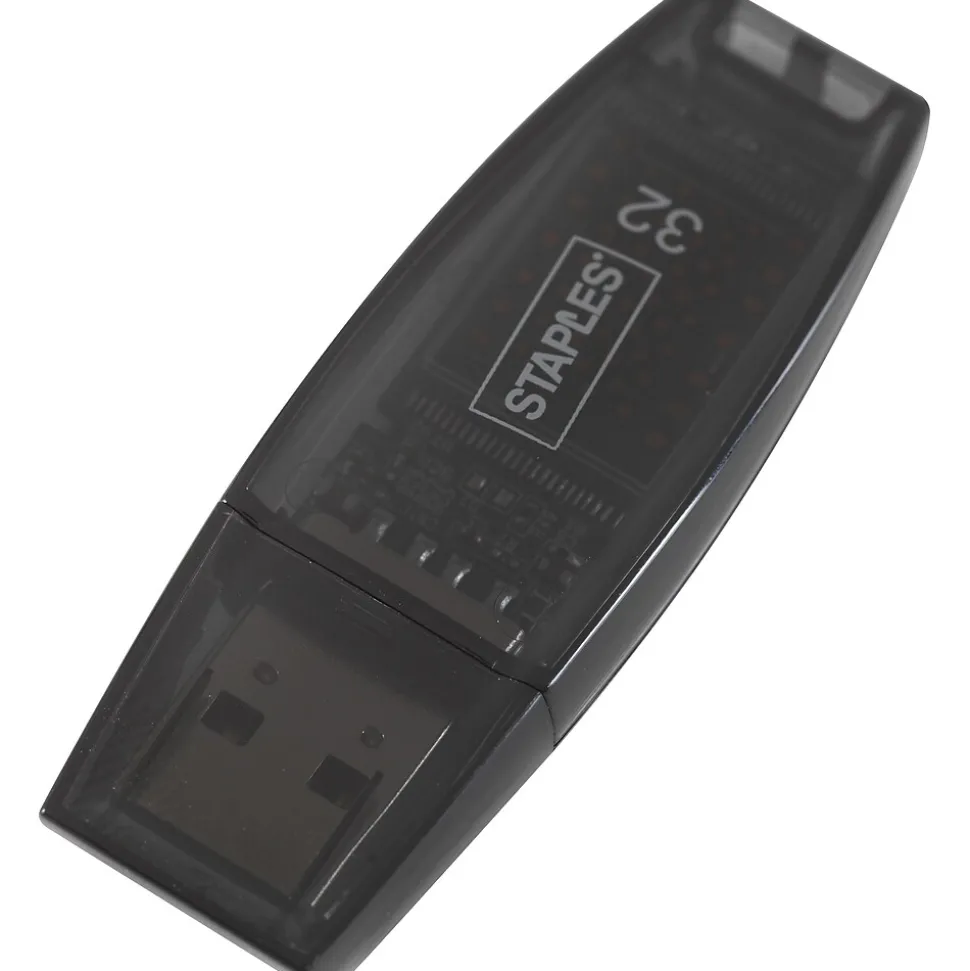 Everyday 32GB USB 2.0 Type A Flash Drive, Black (28205) | Staples Discount