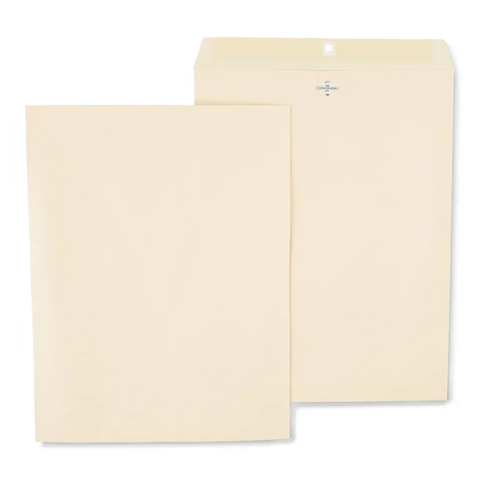 Extra-Heavyweight Clasp & Moistenable Glue #15 1/2 Catalog Envelope, 12" x 15 1/2", Beige, 100/Box (ST122150-CC) | Staples Flash Sale