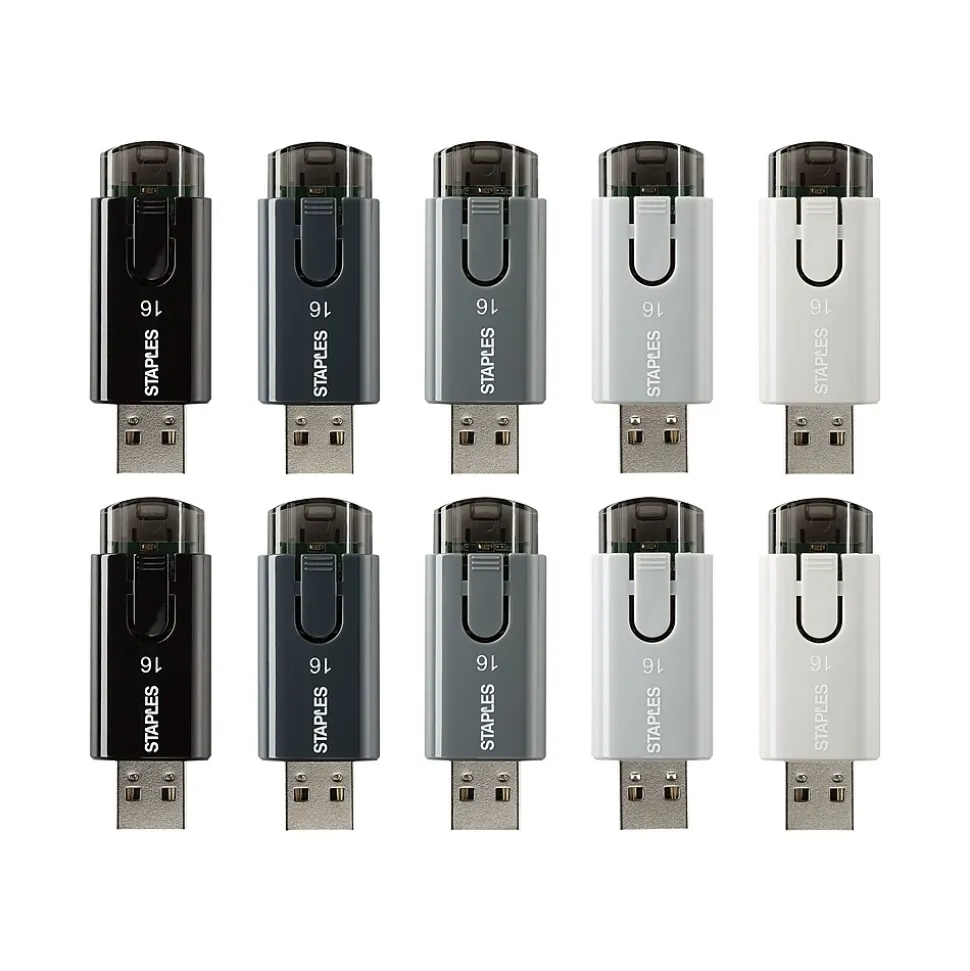 16GB USB 2.0 Type A Flash Drive, Assorted Colors (52548) | Staples Sale