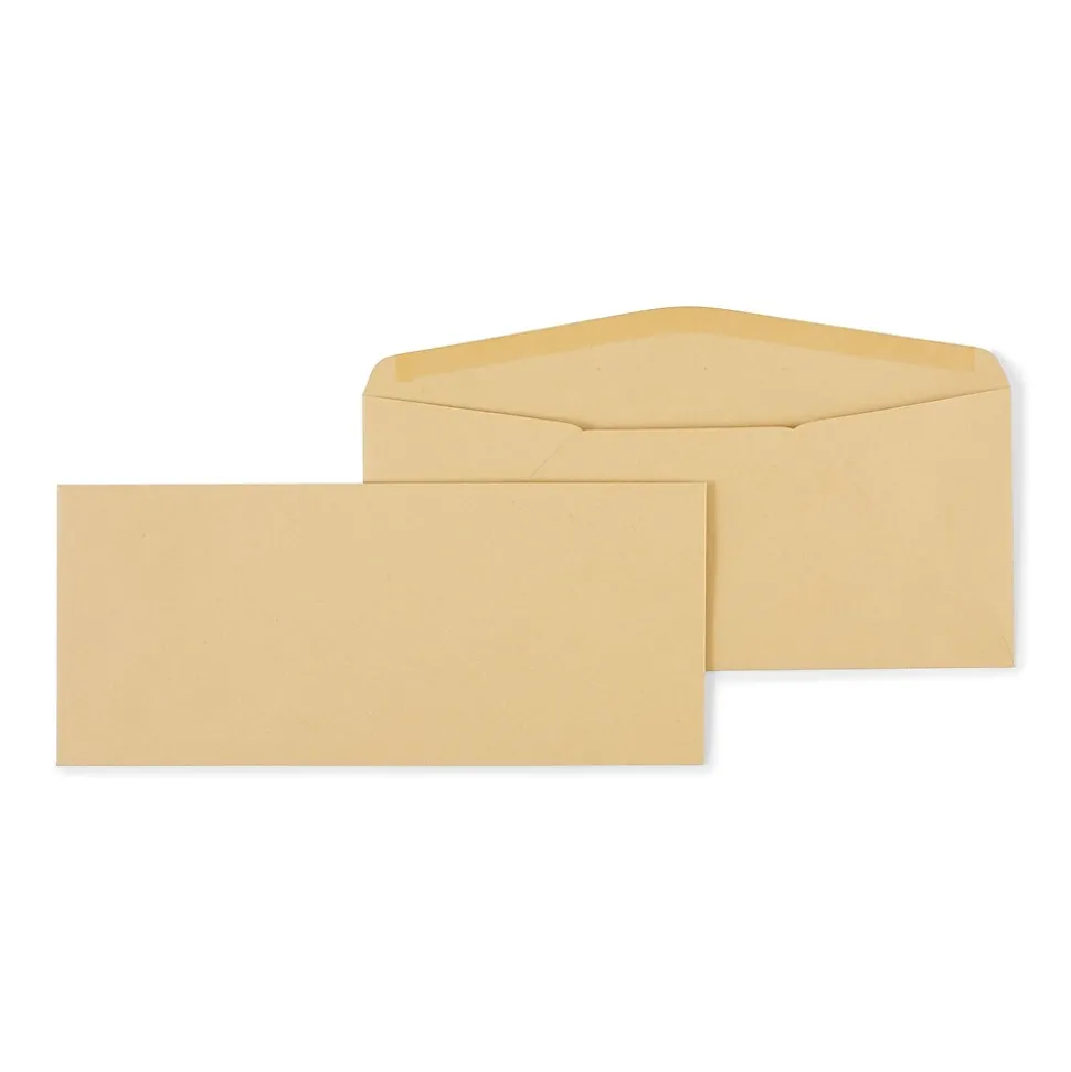 Gummed #11 Business Envelopes, 4 1/2" x 10 3/8", Brown, 500/Box (SPL535153) | Staples Online