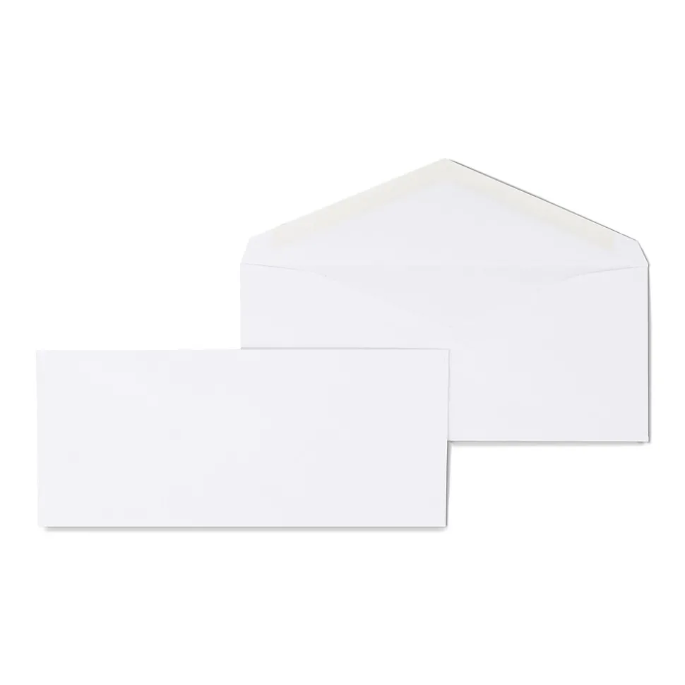 Gummed #9 Business Envelopes, 3 7/8" x 8 7/8", White, 500/Box (247650/19255) | Staples Clearance