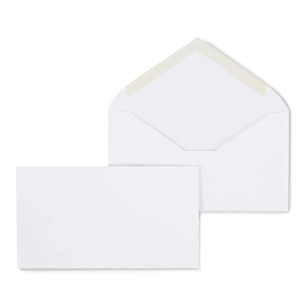 Gummed #6 Business Envelopes, 3 5/8" x 6 1/2", White, 500/Box (187005N) | Staples Hot